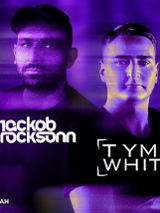 Baner promujący wydarzenie. Nazwa wydarzenia i zdjęcie osób artystycznych.