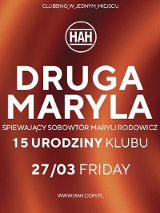 Baner promujący wydarzenie. Nazwa wydarzenia i zdjęcie osoby artystycznej.