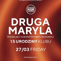 Baner promujący wydarzenie. Nazwa wydarzenia i zdjęcie osoby artystycznej.