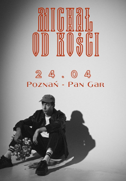 Baner promujący wydarzenie. Nazwa wydarzenia i zdjęcie osoby artystycznej.