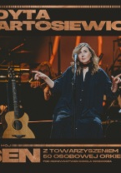 Baner promujący wydarzenie. Nazwa wydarzenia i zdjęcie osoby artystycznej.