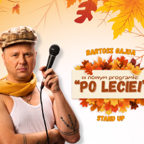 Baner promujący wydarzenie. Nazwa wydarzenia i zdjęcie osoby artystycznej.