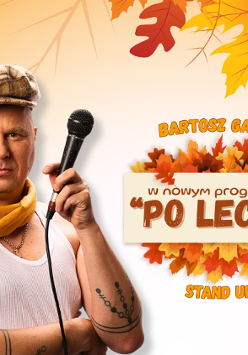 Baner promujący wydarzenie. Nazwa wydarzenia i zdjęcie osoby artystycznej.