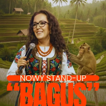 Baner promujący wydarzenie. Nazwa wydarzenia i zdjęcie osoby artystycznej.