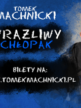 Baner promujący wydarzenie. Nazwa wydarzenia i zdjęcie osoby artystycznej.