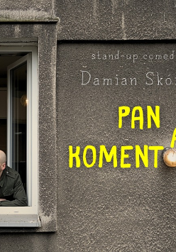 Baner promujący wydarzenie. Nazwa wydarzenia i zdjęcie osoby artystycznej.