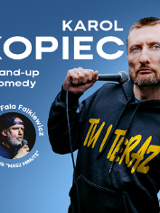 Baner promujący wydarzenie. Nazwa wydarzenia i zdjęcie osoby artystycznej.