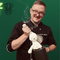 Baner promujący wydarzenie. Nazwa wydarzeania i zdjęcie osoby artystycznej.