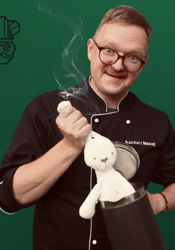 Baner promujący wydarzenie. Nazwa wydarzeania i zdjęcie osoby artystycznej.