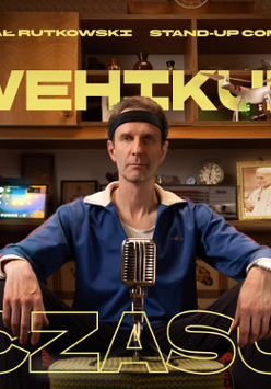 Baner promujący wydarzenie. Nazwa wydarzenia i zdjęcie osoby artystycznej.