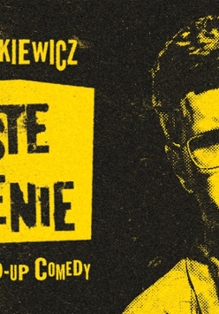 Baner promujący wydarzenie. Nazwa wydarzenia i zdjęcie osoby artystycznej.