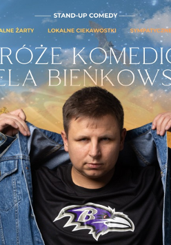 Baner promujący wydarzenie. Nazwa wydarzenia i zdjęcie osoby artystycznej.