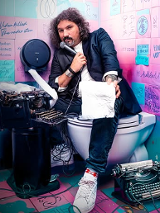 Baner promujący wydarzenie. Nazwa wydarzenia i zdjęcie osoby artystycznej.