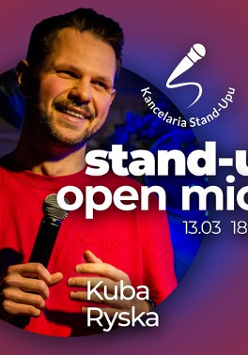 Baner promujący wydarzenie. Nazwa wydarzenia i zdjęcie osoby artystycznej.