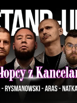 Baner promujący wydarzenie. Nazwa wydarzenia i zdjęcie osób artystycznych.