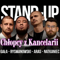 Baner promujący wydarzenie. Nazwa wydarzenia i zdjęcie osób artystycznych.