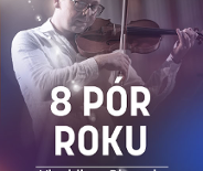 Baner promując wydarzenie. Nazwa wydarzenia i zdjęcie osoby artystycznej.