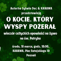 Baner promujący wydarzenie. Nazwa wydarzenia i zdjęcie osoby artystycznej.