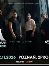 Baner promujący wydarzenie. Nazwa wydarzenia i zdjęcie osób artystycznych.