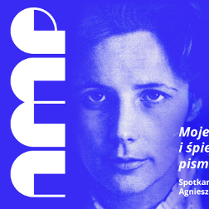 Baner promujący wydarzenie. Nazwa wydarzenia i zdjęcie osoby artystycznej.