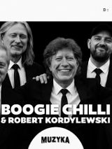 Baner promujący wydarzenie. Nazwa wydarzenia i zdjęcie osób artystycznych.