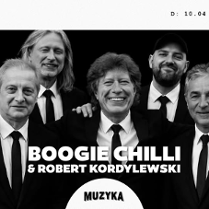 Baner promujący wydarzenie. Nazwa wydarzenia i zdjęcie osób artystycznych.