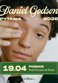 Baner promujący wydarzenie. Nazwa wydarzenia i zdjęcie osoby artystycznej.