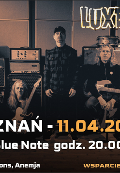 Baner promujący wydarzenie. Nazwa wydarzenia i zdjęcie osób artystycznych.