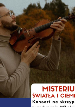 Baner promujący wydarzenie. Nazwa wydarzenia i zdjęcie osoby artystycznej.