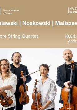 Baner promujący wydarzenie. Nazwa wydarzenia i zdjęcie osób artystycznych.