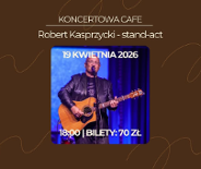 Baner promujący wydarzenie. Nazwa wydarzenia i zdjęcie osoby artystycznej.