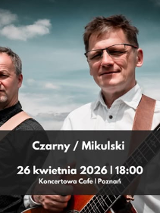Baner promujący wydarzenie. Nazwa wydarzenia i zdjęcie osób artystycznych.
