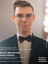 Baner promujący wydarzenie. Nazwa wydarzenia i zdjęcie osoby artystycznej.