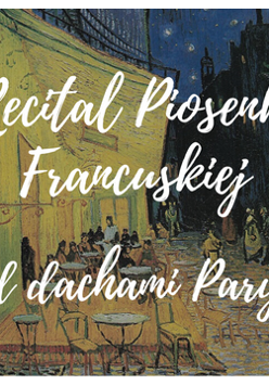 Kolorowy rysunek przedstawia uliczkę, kawiarniane stoliki i spacerujące postaci. Na pierwszym planie tytuł wydarzenia.