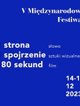 Na granatowym tle biały tekst - informacje na temat wydarzenia.