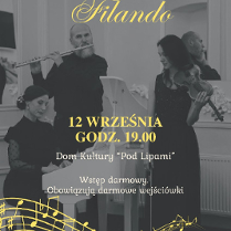 W tle trójka muzyków grająca na instrumentach w pomieszczeniu. Zdjęcie czarno-białe. Z przodu żółte napisy. Szczegółowe informacje w treści w artykułu.