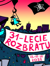 Rysunkowa grafika przedstawiająca Poznań, Rozbrat i kilka osób z plakatami. Szczegółowe informacje zawarte w treści artykułu.