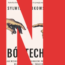 Na czerwonym tle tytuł spotkania oraz w górnym prawym rogu logo Teatru. Z lewej strony duża litera "N".