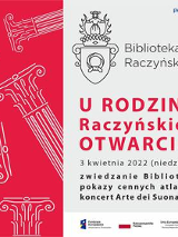 Ogłoszenie o możliwości zwiedzania biblioteki.