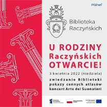 Ogłoszenie o możliwości zwiedzania biblioteki.