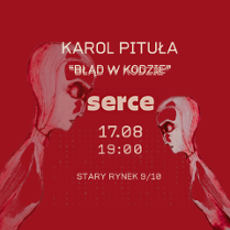 Dwie pochylone głowy na przeciwko. W środku tytuł wydarzenia, termin i miejsce.