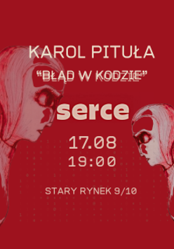 Dwie pochylone głowy na przeciwko. W środku tytuł wydarzenia, termin i miejsce.
