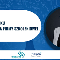 Grafika informująca o szkoleniu pt.BUR po ludzku - perspektywa firmy szkoleniowej. Na zdjęciu z prawej jest prowadząca - Marta Janik. Dodatkowo jest tytuł szkolenia, formuła szkolenia (online) Data 23.01.2024r. oraz godzina 17:00-19:00