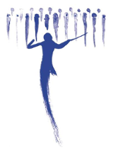 Dyrygent dyrygujący chórem.