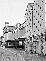 czarno-białe zdjęcie części Starego Rynku