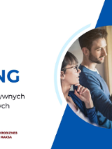 Grafika Promocyjna informująca o szkoleniu pt. Design Thinking -projektowanie kreatywnych rozwiązań biznesowych.