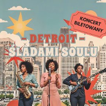 3 kobiety, w tle budynki, informacje o wydarzeniu.