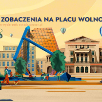 Rysunek przedstawia fontannę na placu Wolności.