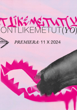 Plakat, na różowym tle, męska stopa, która wpada w sidła, dookoła napisy informujące o wydarzeniu.