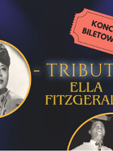 Plakat przedstawia Ellę Fitzgerald na czarno-białym zdjęciu. Patrzy w dal z uśmiechem na twarzy. Obok jej zdjęcia znajduje się podpis z nazwą wydarzenia.